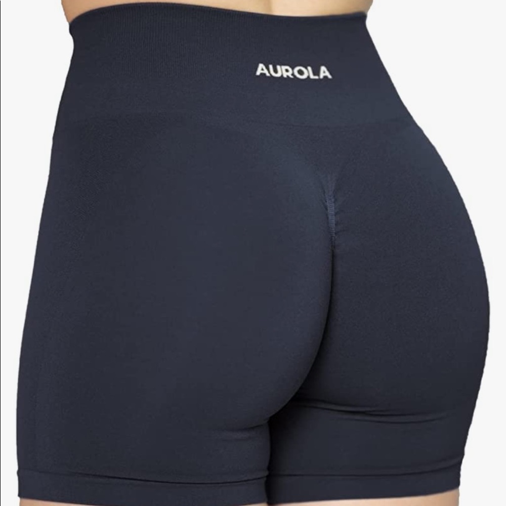 Navy blue Aurola shorts (Amplify dupes)
